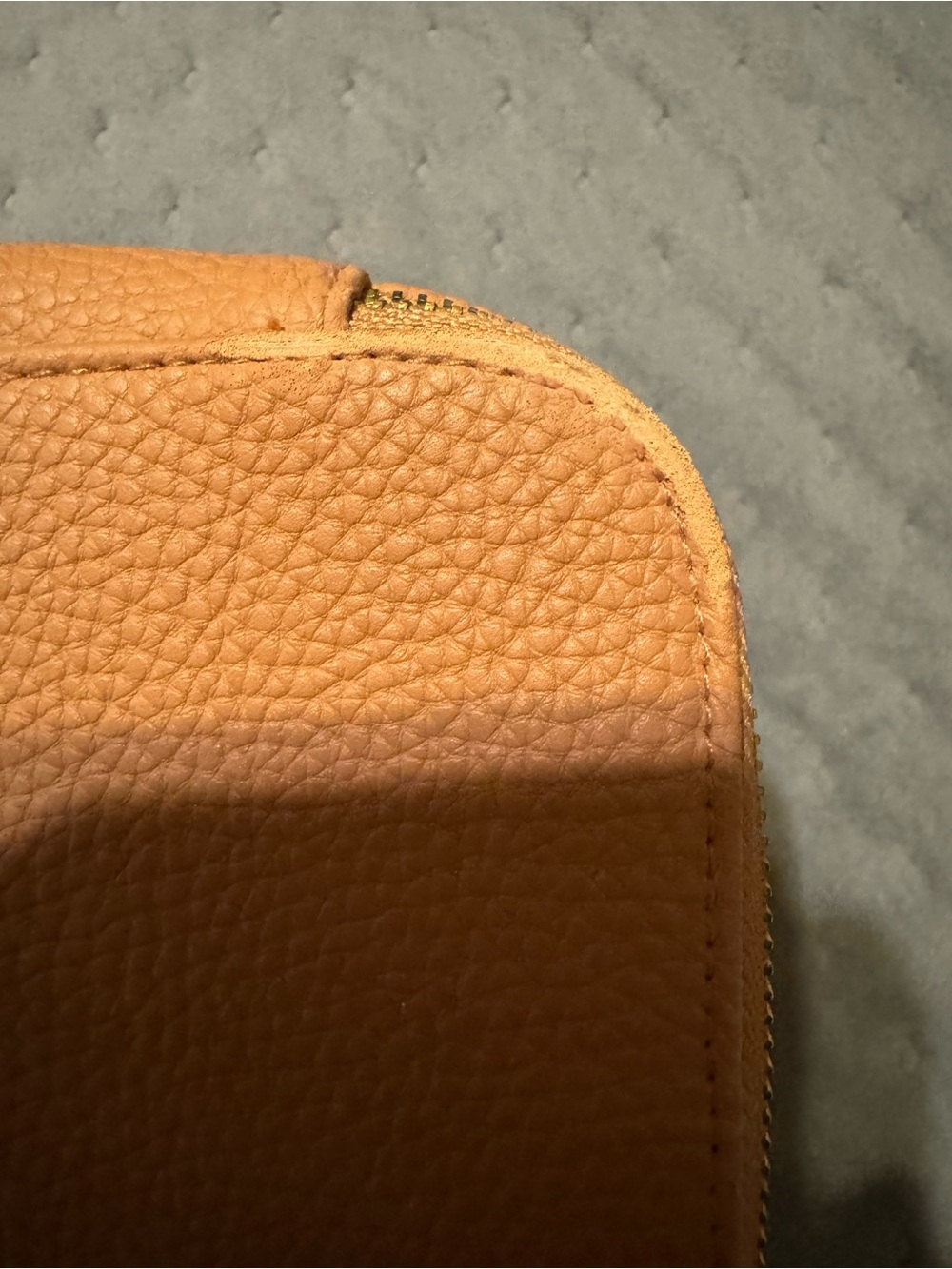 NEW Luxe Rose Textured Leather Double-Zip Cosmetic Case - Picture 13 of 13